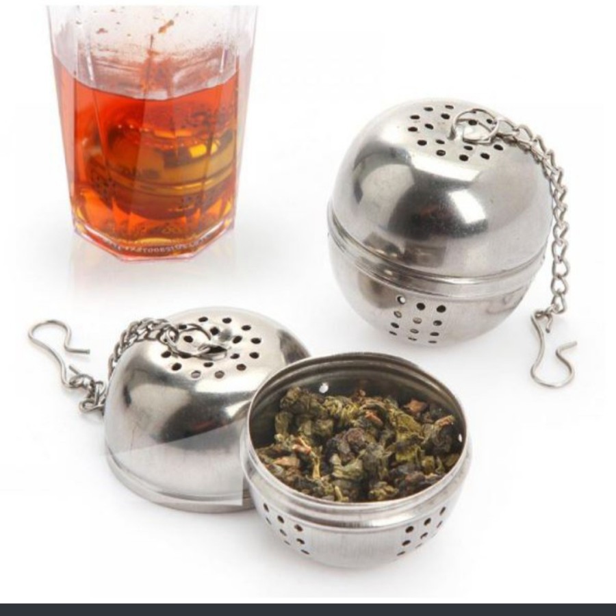 Saringan Seduh teh bola stainless tea strainer serbaguna minuman kesehatan Filter Infuser Multifungsi