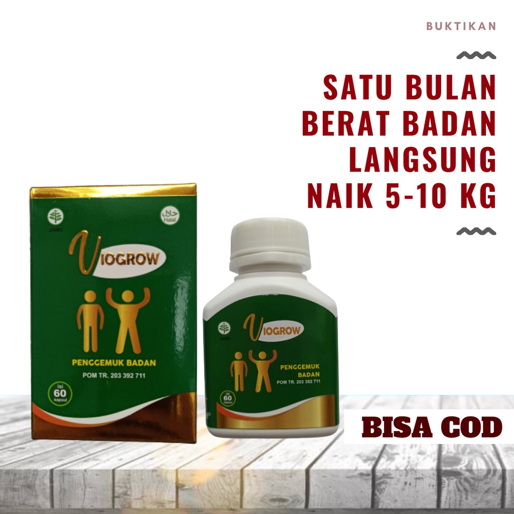 Viogrow Obat Gemuk Badan Permanen Bpom | Penggemuk Badan OBAT GEMUK FARMASI ORIGINAL SUPLEMEN MAKANA