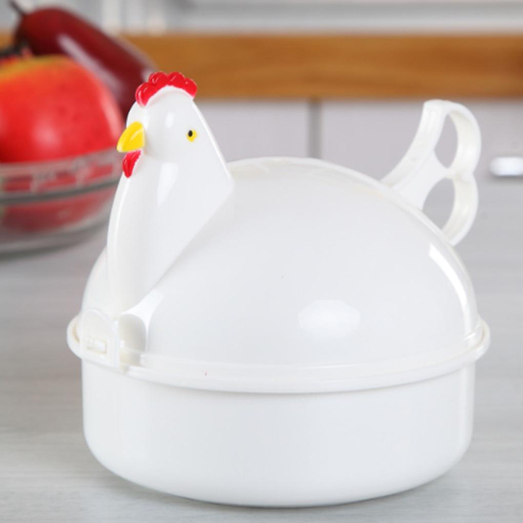 Microwave Oven Egg Steamer 4slot Rebus Mengukus Masak Kartun Roti Pangsit Rebus Aluminium Bentuk Bola