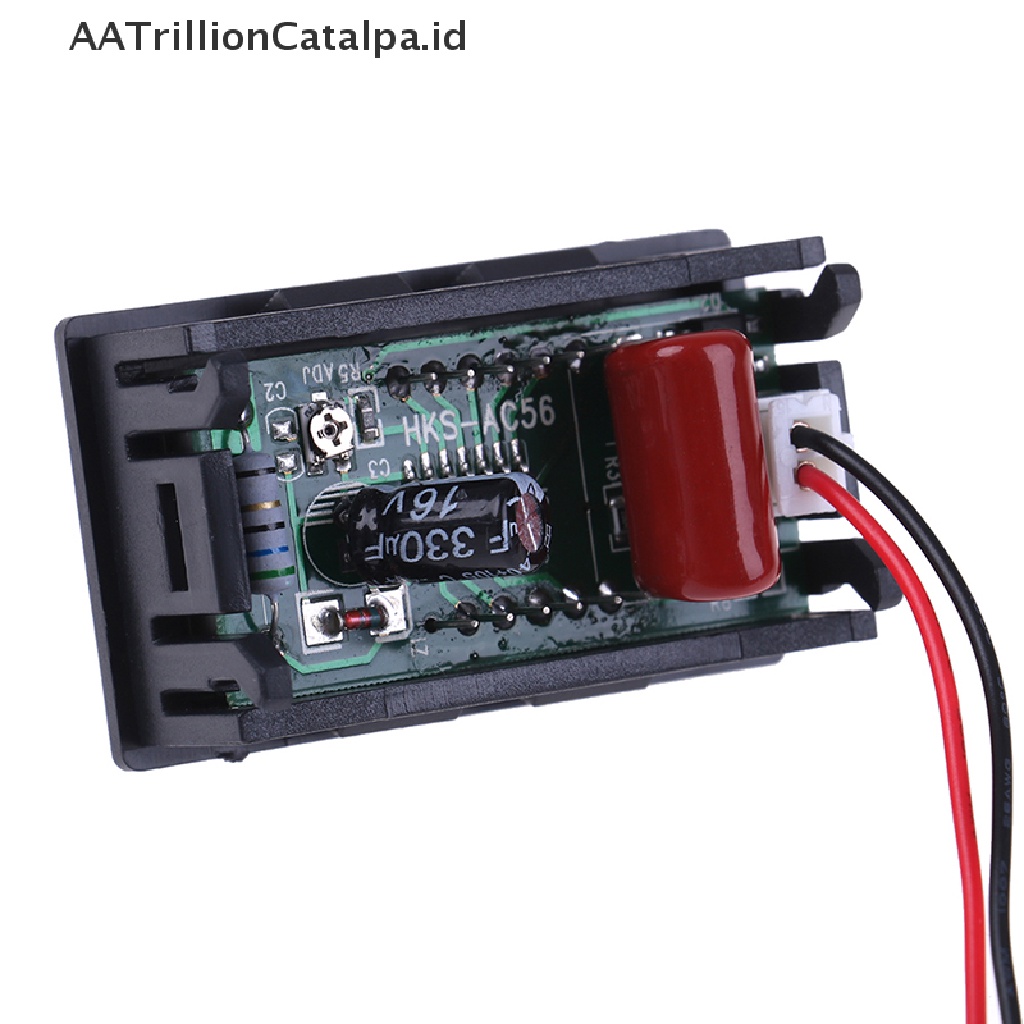 (AATrillionCatalpa) Voltmeter digital AC 70-500V display LED 2 Kabel