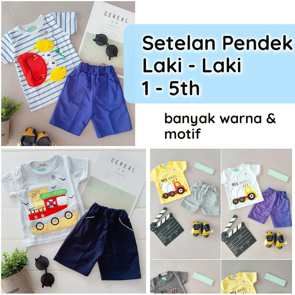 Setelan Anak Laki 1-5 tahun Banyak Motif By Mi Amore