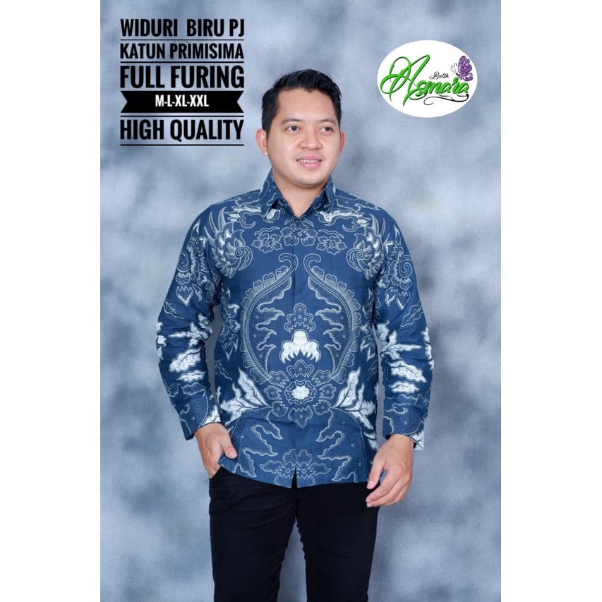 WIDURI BIRU Atasan Kemeja Batik Pria Lapis Furing PREMIUM Lengan Panjang Batik Solo SUKET SEGORO JOGLO perwira mahesa jayanegara proboseto kuning rajasakti kanaya ASMARA kencono ungu dewawangsa ulu kamulyan permata biru peksi seling arieswara gurdo ijo