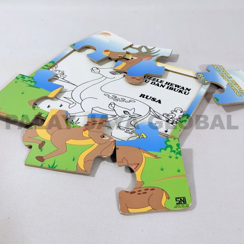 Puzzle Binatang (Anak dan Induk)