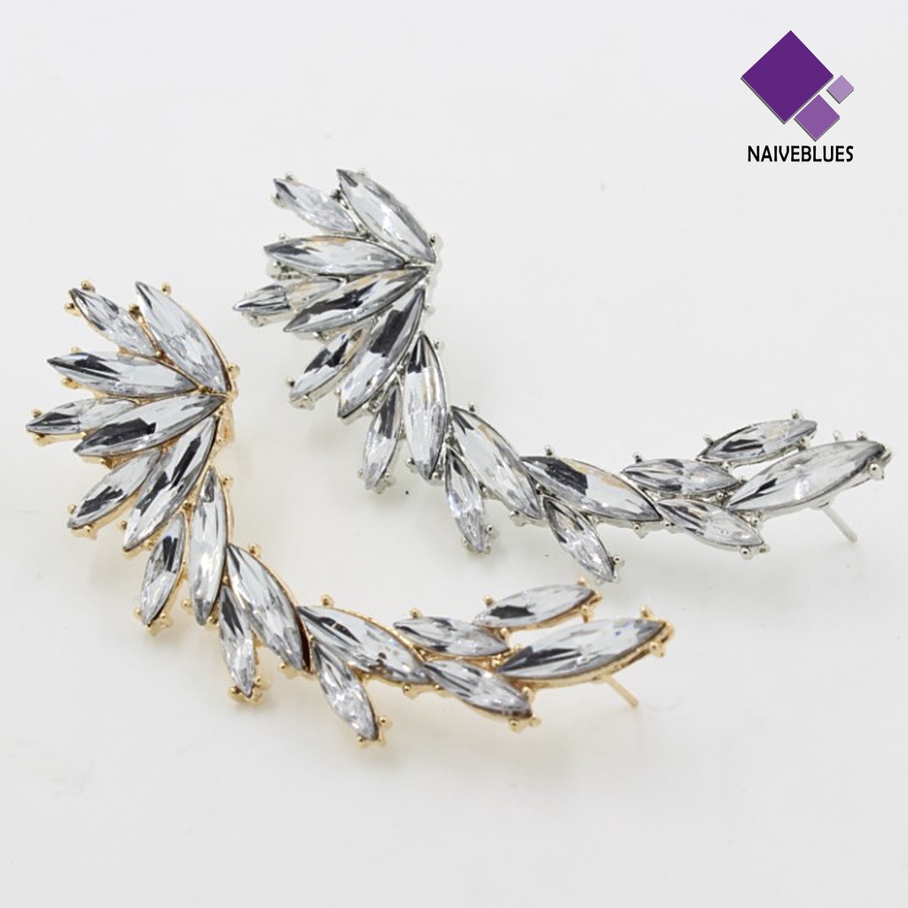 1pc Anting Klip Bentuk Daun Gaya Boho Tahan Lama Untuk Pesta