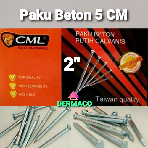 PAKU BETON PUTIH 5 CM / Paku Beton Galvanis CML 1 KG