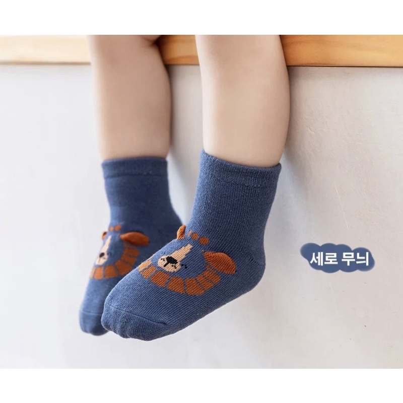 Kaos Kaki Anak Bayi Antislip Unisex Model Animal Alis Timbul / Baby Socks