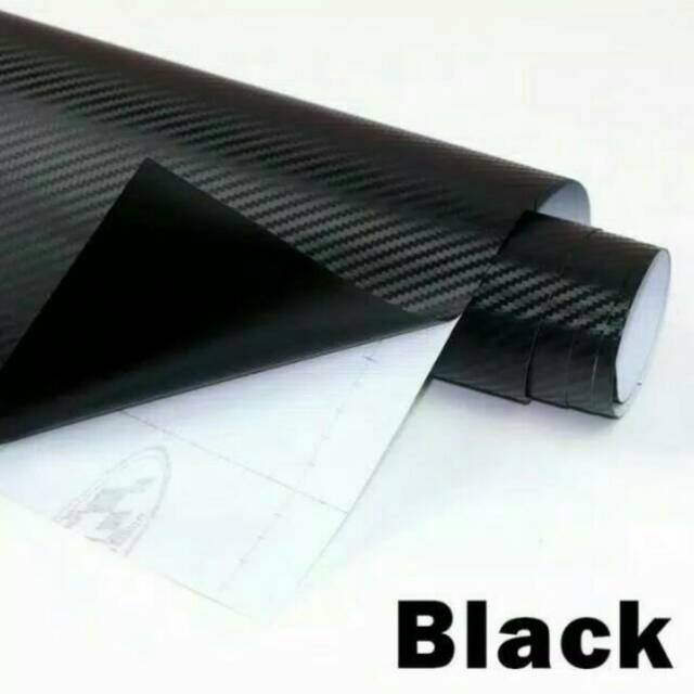 STIKER CARBON 3D HITAM, STICKER CARBON 3D