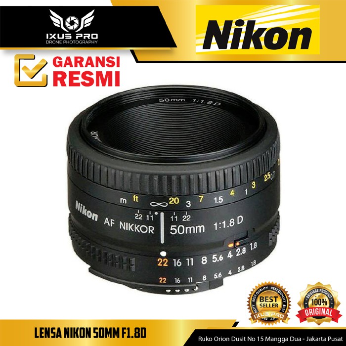 Nikon AF NIKKOR 50mm f1.8D Lens