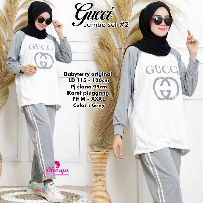 GUCCI JUMBO SET/BAJU SET WANITA/SETELAN WANITA