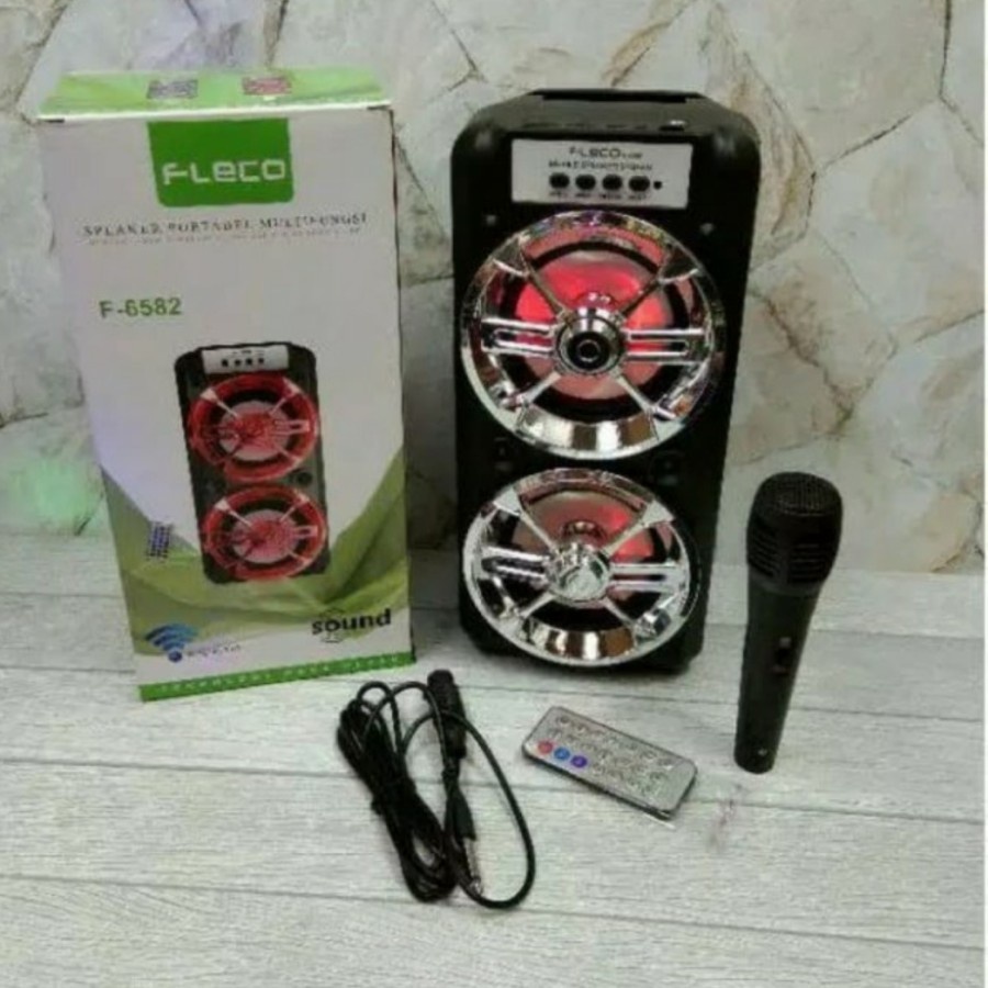 speaker bluetooth  karaoke fleco 6581