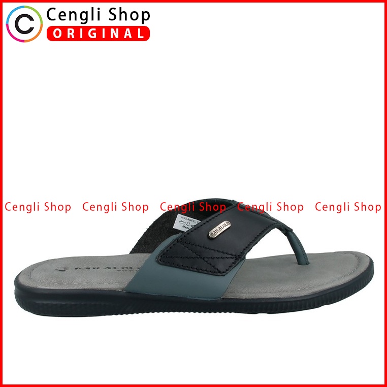 SANDAL JEPIT PAKALOLO PRIA ORIGINAL CASUAL KULIT ASLI HITAM PB19