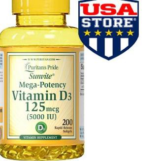 PURITAN  D3 Puritan's Pride D    IU 25  250 MCG vit d- 200 I9M9