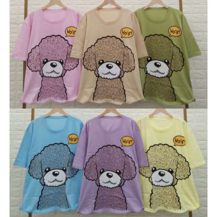 OTSHIRT LOOSE TSHIRT POODLE WOOF