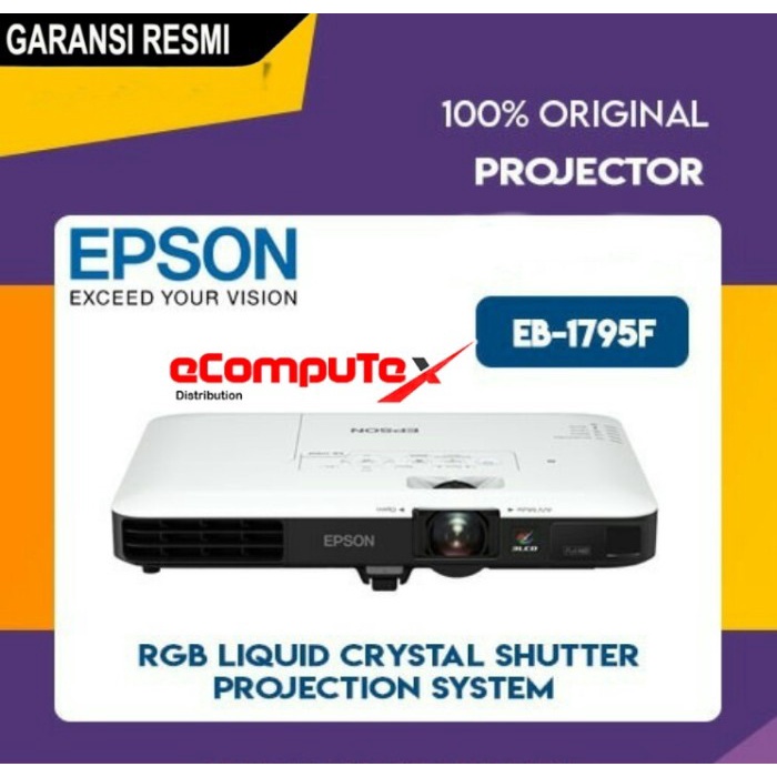 PROJECTOR EPSON EB-1795F / PROYEKTOR EB1795F 3LCD 4000 LUMENS - GARANSI RESMI