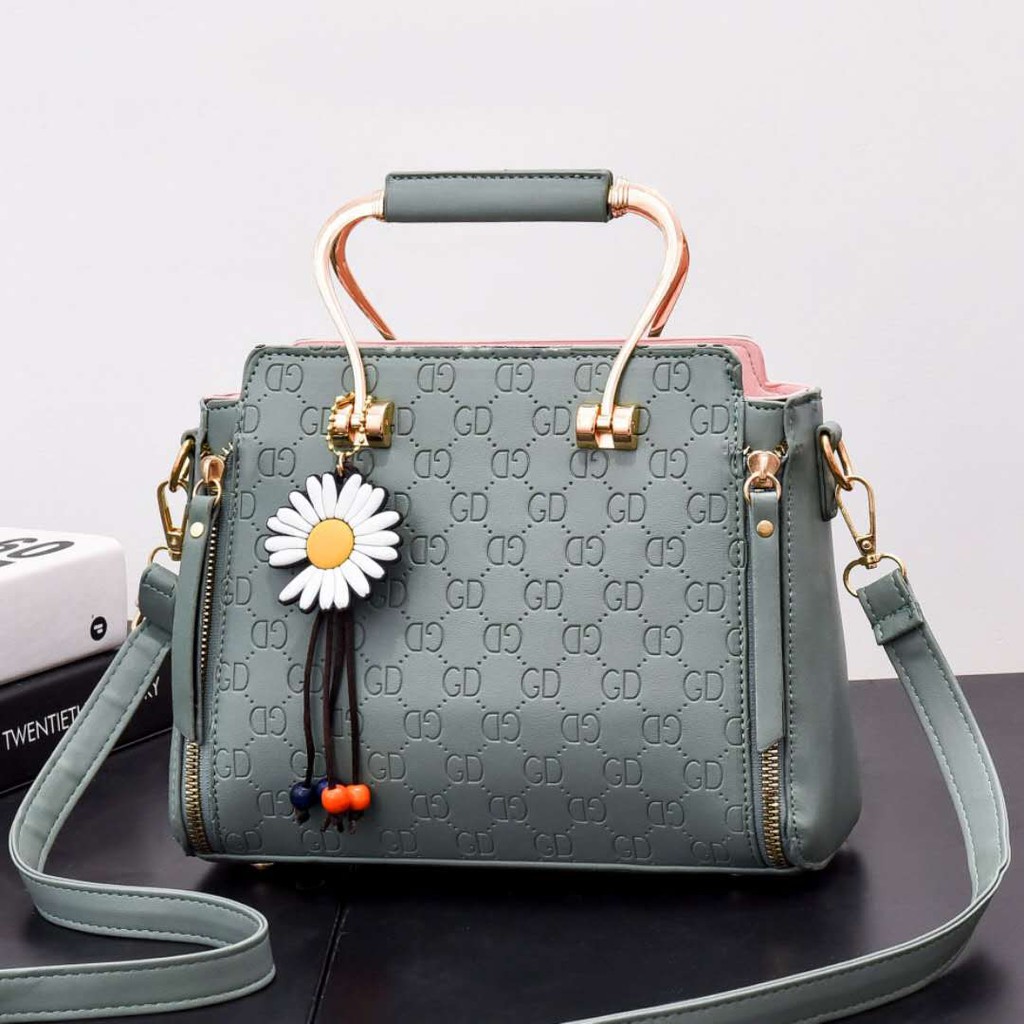 JK Z5657 1KG MUAT 2PCS TAS SELEMPANG WANITA DAISY FASHION IMPORT