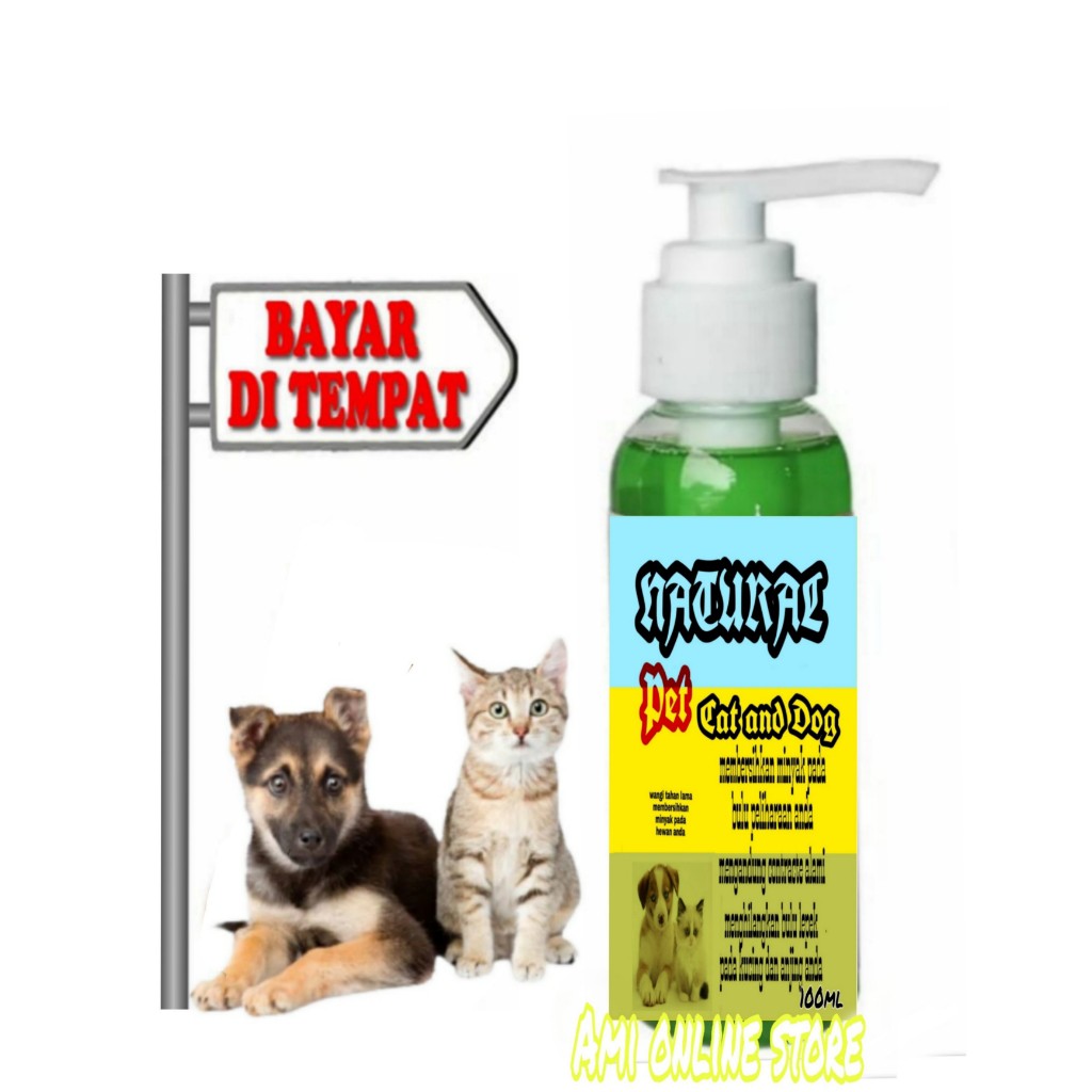 NATURAL - SAMPO KUTU KUCING ANJING KELINCI SAMPO ANJING ANTI BATERI JAMUR 100ml