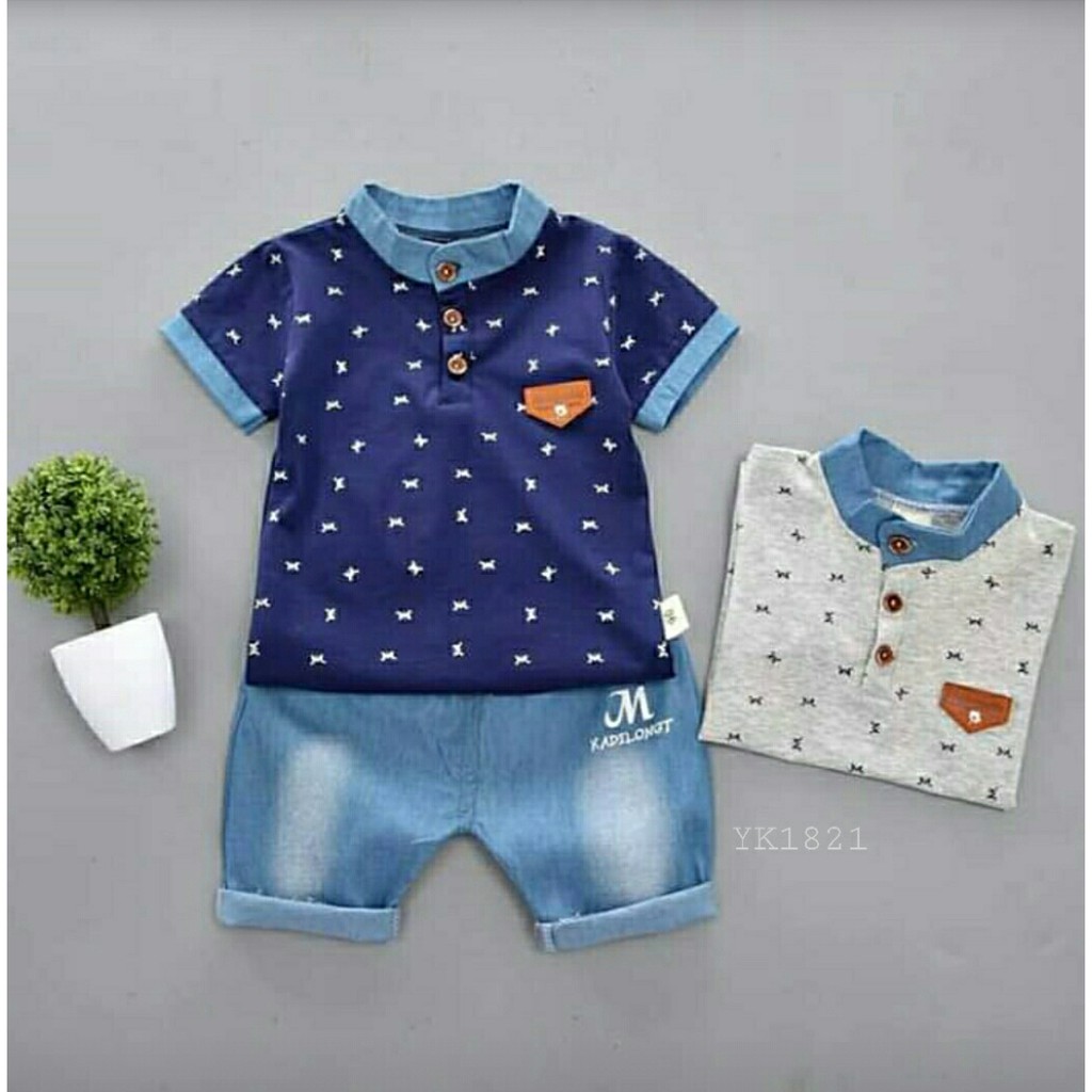 *[VLFK] Setelan anak / Pakaian Anak laki / Fashion Anak Laki / Baju Setelan Anak motif / Set Anak