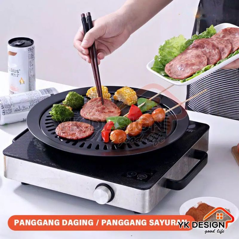 Grill Bakaran Teflon Anti Lengket Untuk Kompor Gas