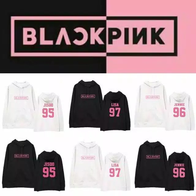 Jual HOODIE KPOP BLACKPINK NAMA DAN NOMOR "JENNIE, LISA, ROSE, JISOO
