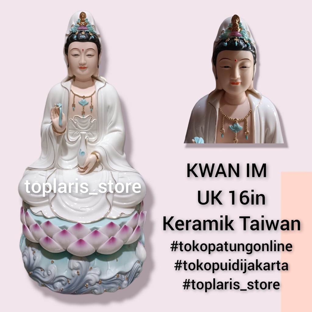 Patung Kwan Im Kramik Taiwan 16in 022
