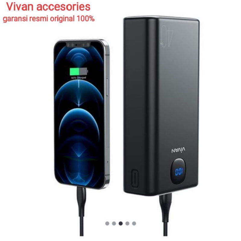 VIVAN VPB-B40  40000MAH 22,5W.TWO WAY Quick Charge Large Display With Type C Data Cable