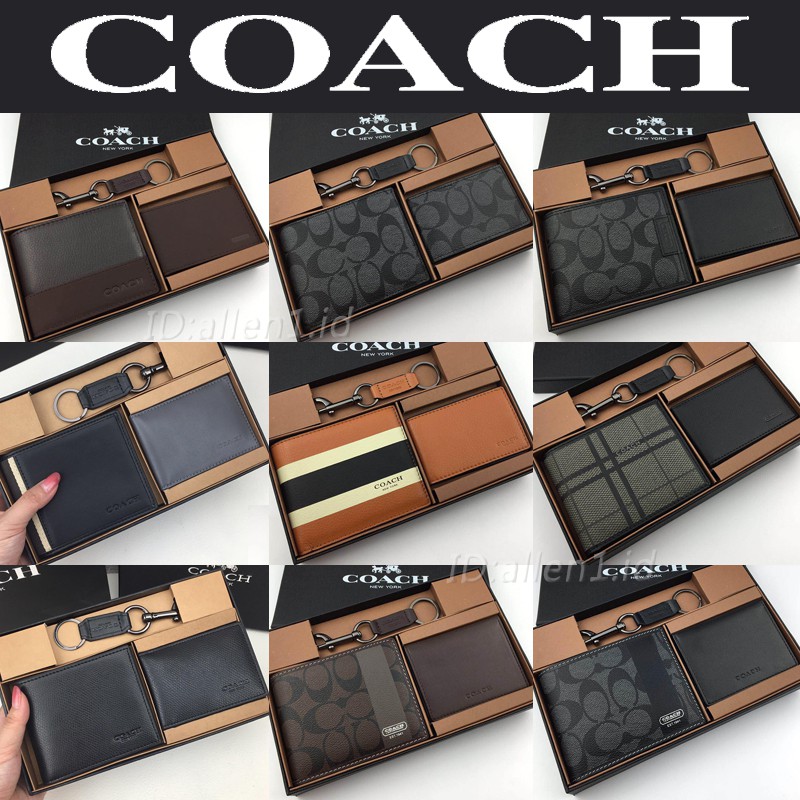 14 warna Coach Dompet Dompet lipat pria F74993 