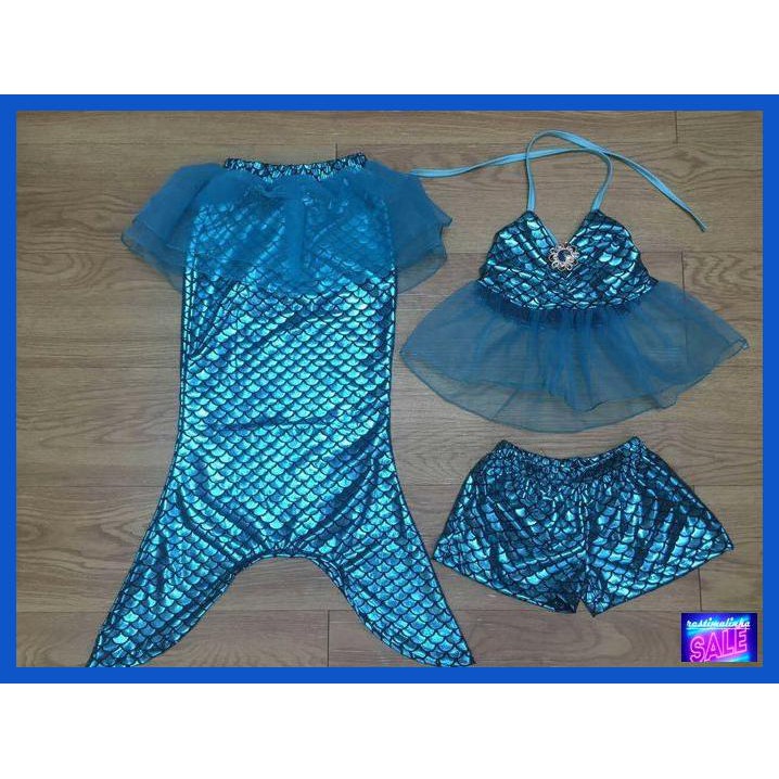 Kanamutsok- Swimsuit/Baju Renang Anak 3In1 Mermaid Putri Duyung -Aslii.
