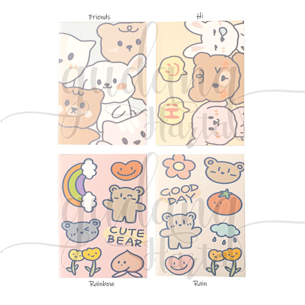 

Notebook Mini Rainbow Bear Buku Tulis Catatan Beruang Pelangi GCC 308316