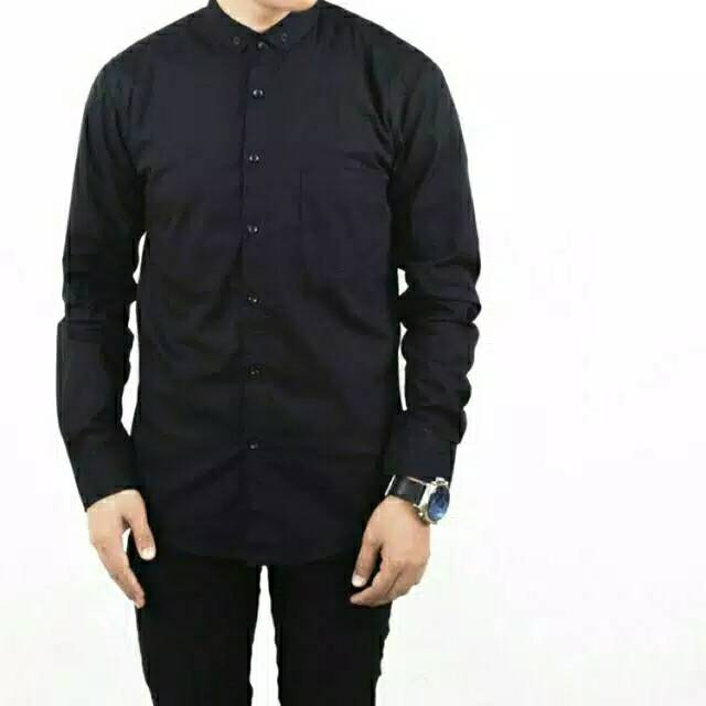 Kemeja lengan panjang polos formal bahan poplin 40s kahatex