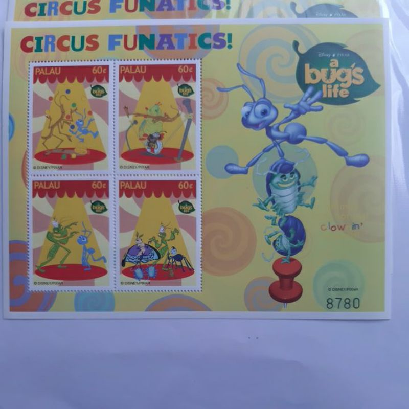 

Perangko Disney Pixar Palau circus funatics sheet 4 prangko