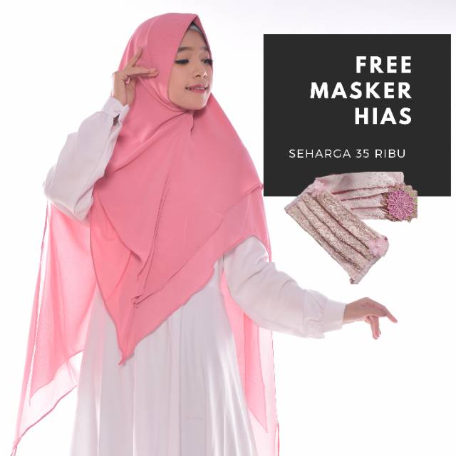 SABRINA &amp; AISYAH KHIMAR FREE MASKER HIAS CANTIK