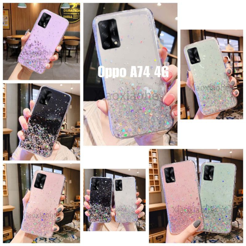 Oppo A16 A15 A15S A54 A74 4G A74 5G  Casing Soft Case Tpu Bahan Premium Glitter