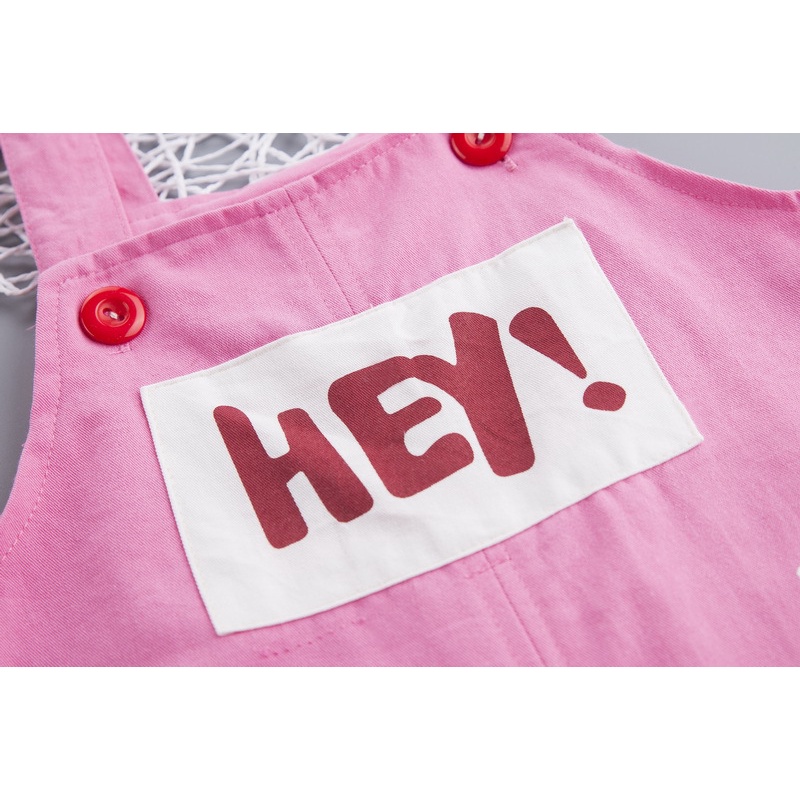 babyfit PROMO HEY BABE overall anak katun oblong setelan anak cowok cewek import