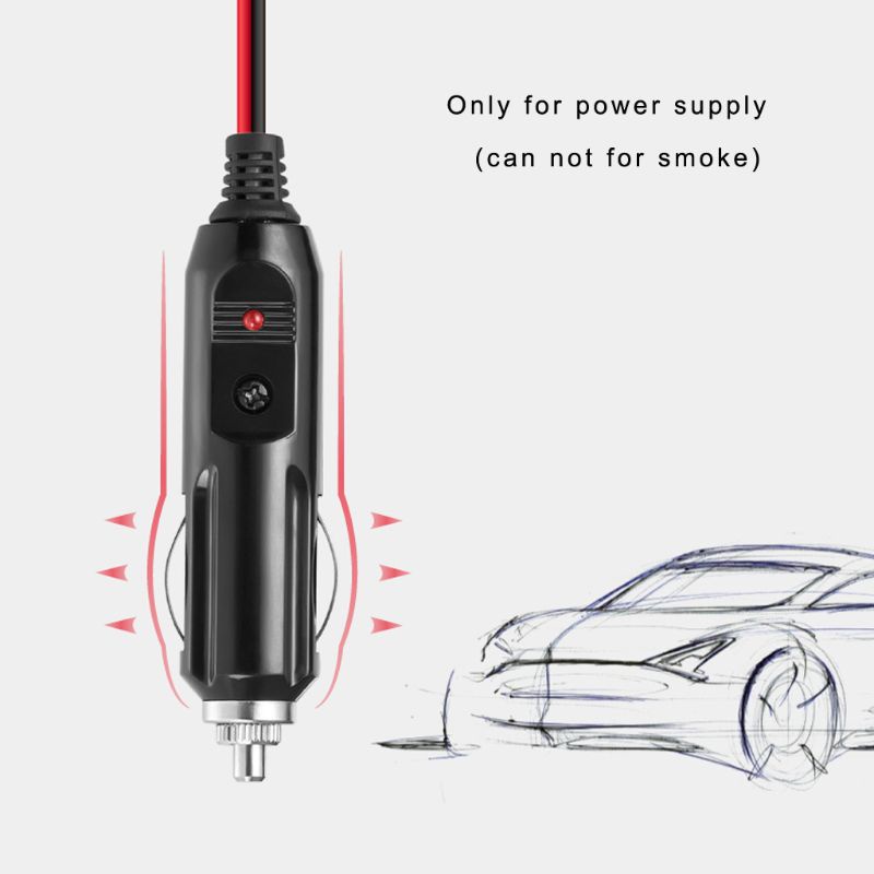 Btsg Extension Cord Plug Kabel Charger Mobil 12-24V Female Socket Power Adapter Untuk Pompa Ban Kompresor Angin