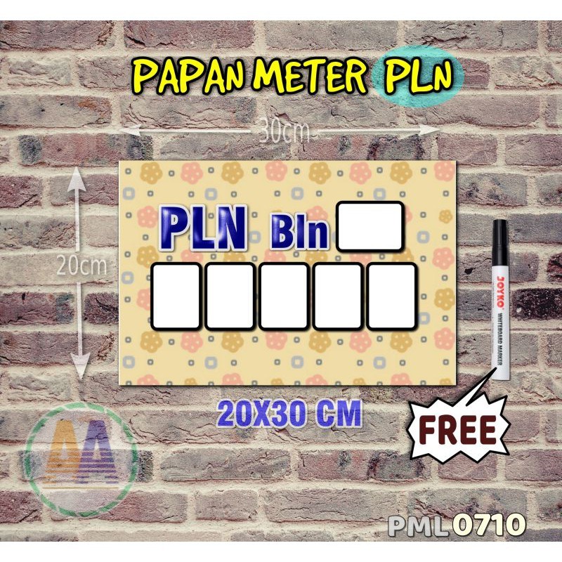 

Papan Meter Listrik PLN PAM motif Unik - Pastel 10 - Toko2A