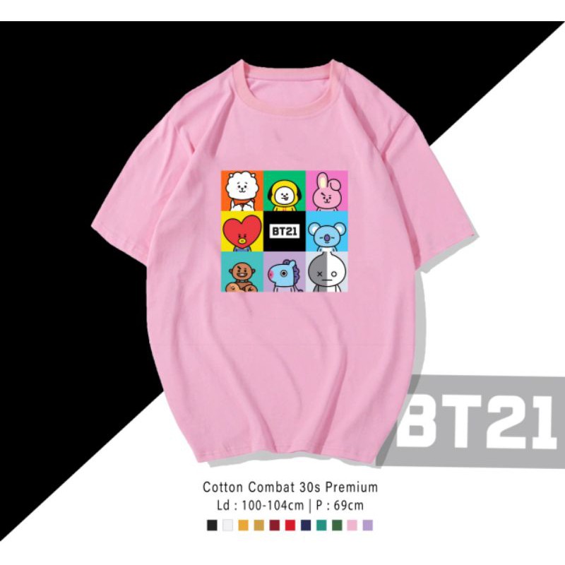 T-SHIRT / TUMBLR TEE KAOS BT21 BOX OVERSIZE PREMIUM