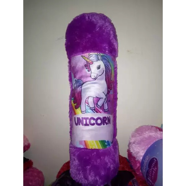 GULING TIDUR ANAK PRINT KARAKTER UNICORN/BANTAL RASFUR/BANTAL BONEKA/BANTAL KARAKTER