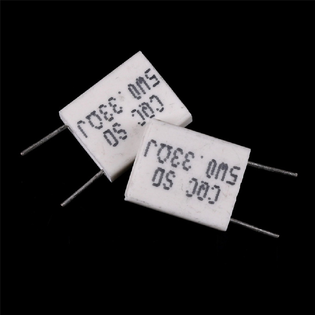 (lsingers1) 10pcs Resistor Semen 5W 0.33Ohm Non-Inductive Keramik BPR56 / CQC