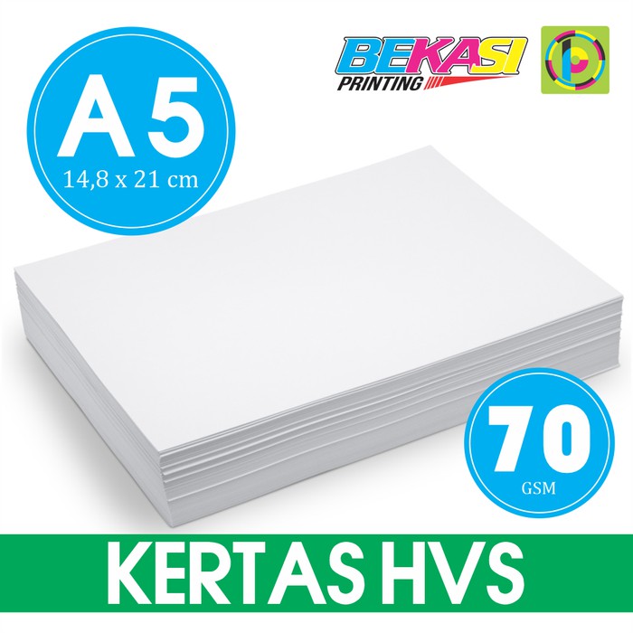 

Promo Kertas HVS 70 GSM Ukuran A5 (14,8 x 21 cm) - Per Pack Isi 100 Lembar Limited
