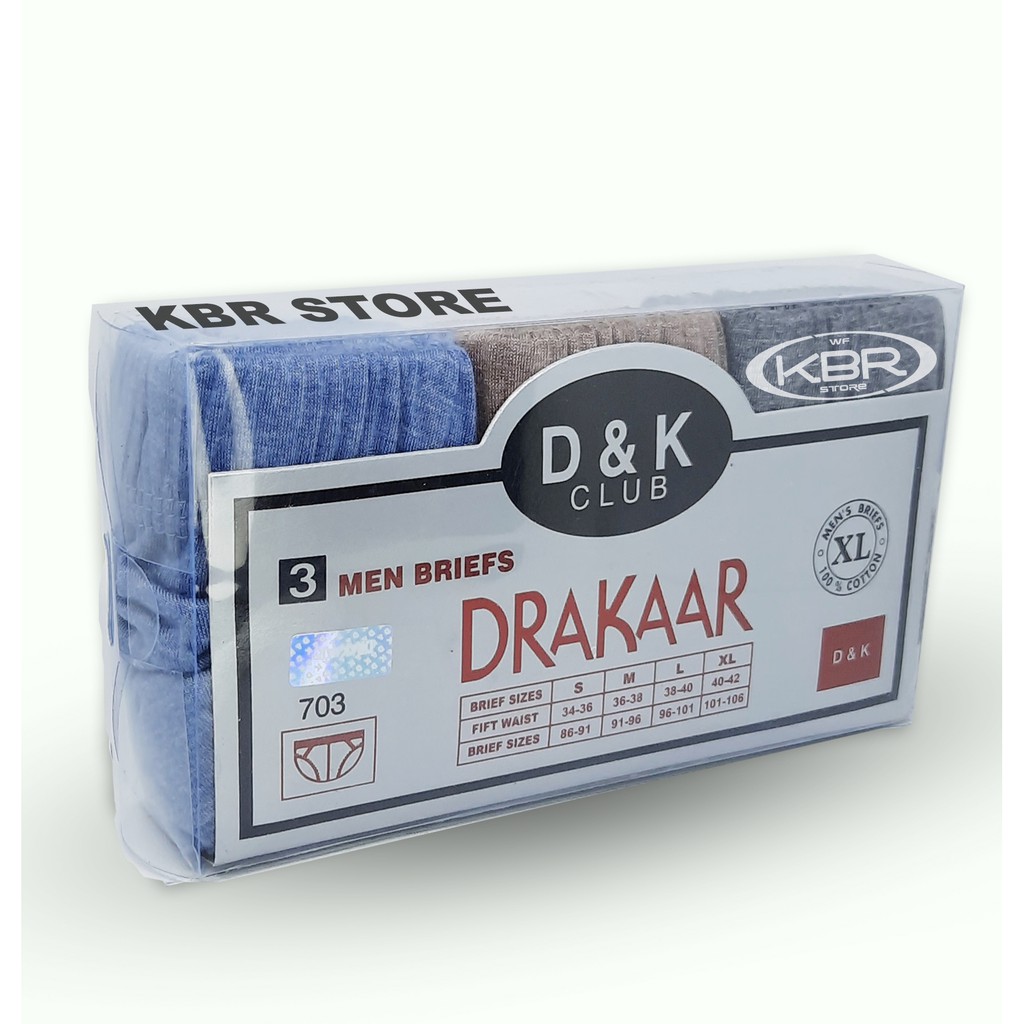 KBR STORE SEMPAK PRIA celana dalam pria drakar 3 pcs