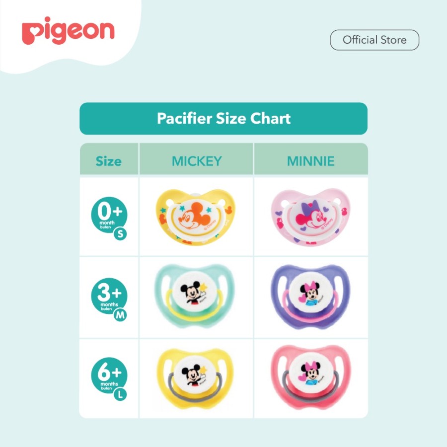 Pigeon Disney Pacifier Empeng Bayi Mickey Minnie Mouse