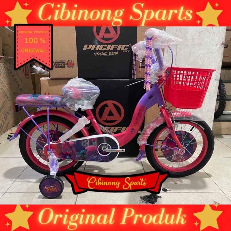 Sepeda Anak 16 Mini Pacific Cute Baby Trolls New 2021