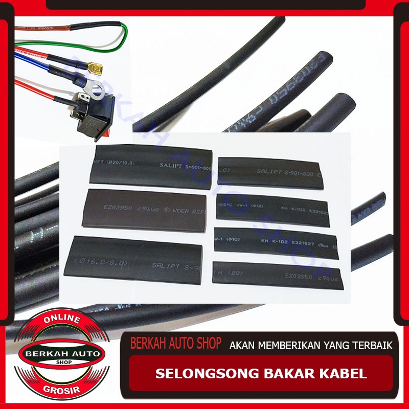 Heatshrink 16MM Selongsong bakar kabel - solasi bakar 1 METER