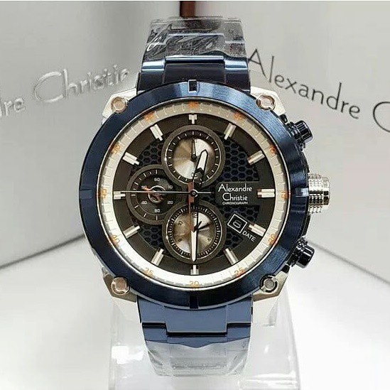 JAM TANGAN ALEXANDRE CHRISTIE AC6490 BLUE ORIGINAL