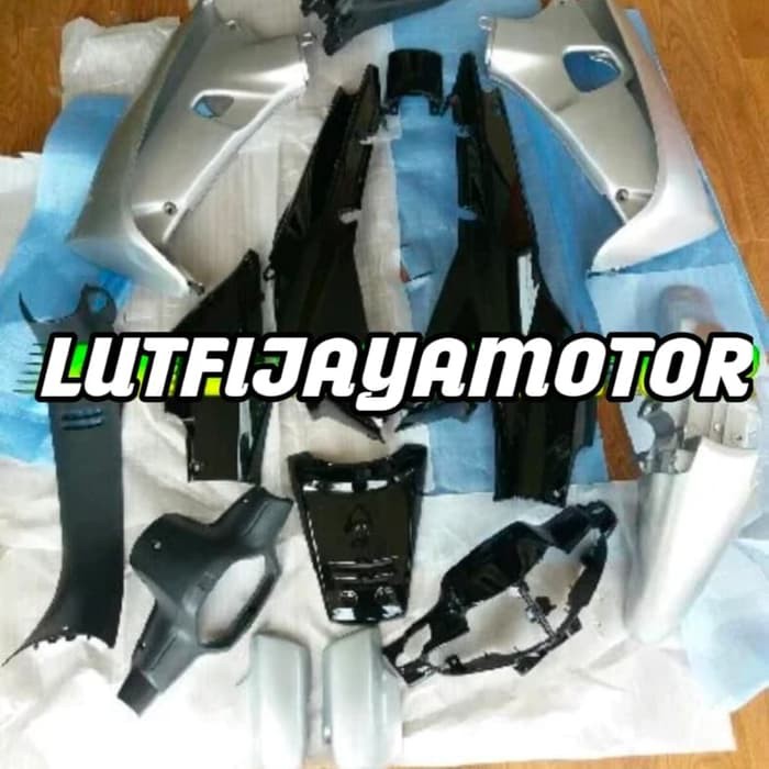 TERBARU  cover body full set Supra x lama Supra fit lama warna hitam silver