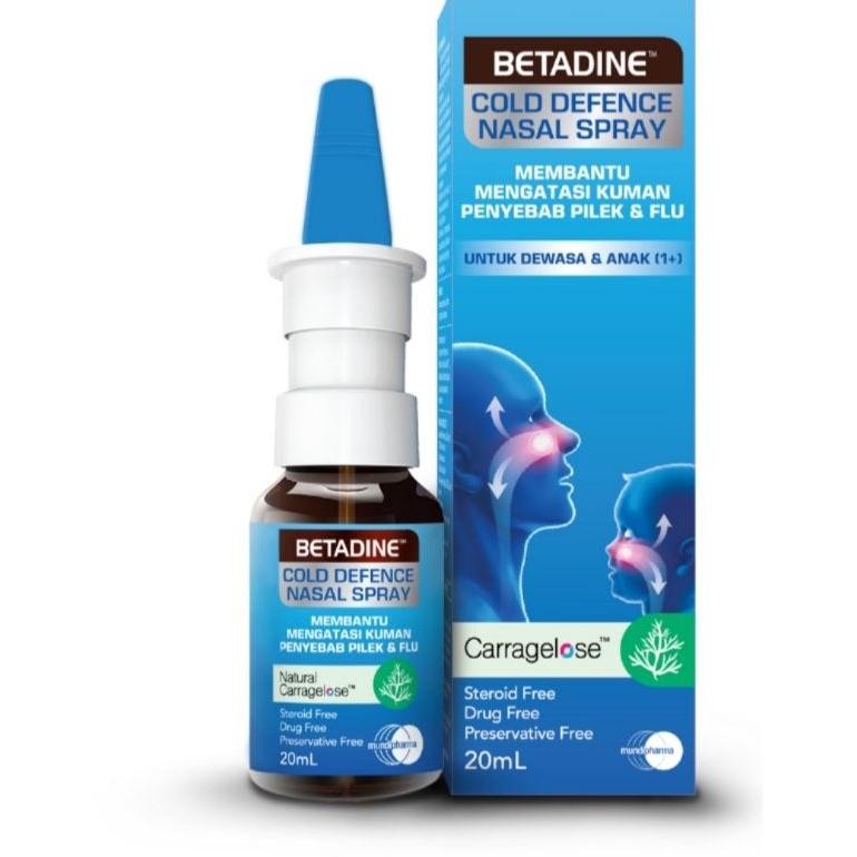 Betadine Nasal Spray Cold Defense Dewasa dan Anak 20 ML Original