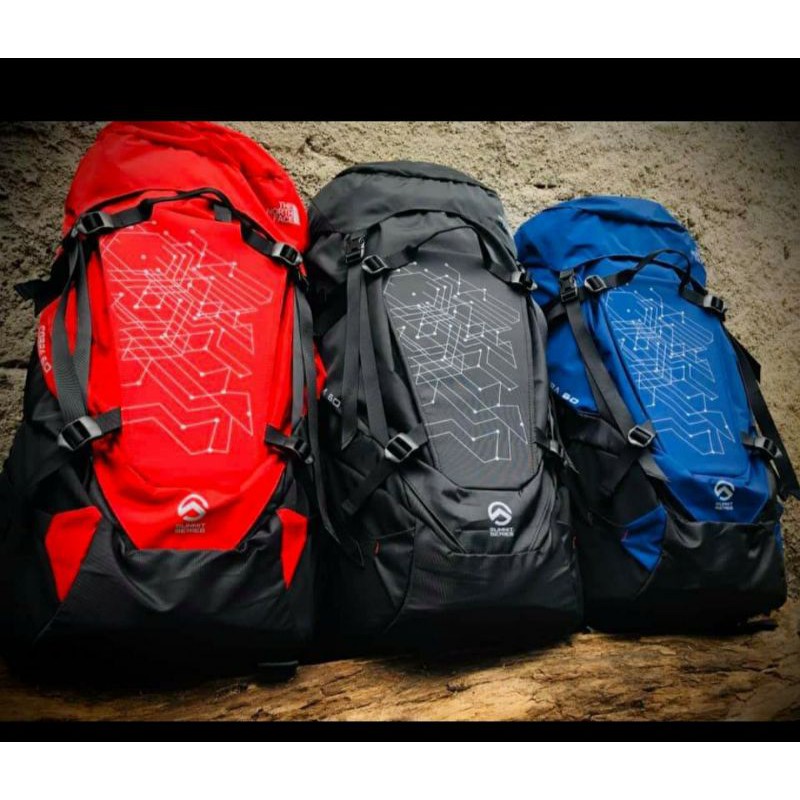 Carrier 60L+5L | Tas Gunung 60L | Carrier Cobra 60L Free Raincover