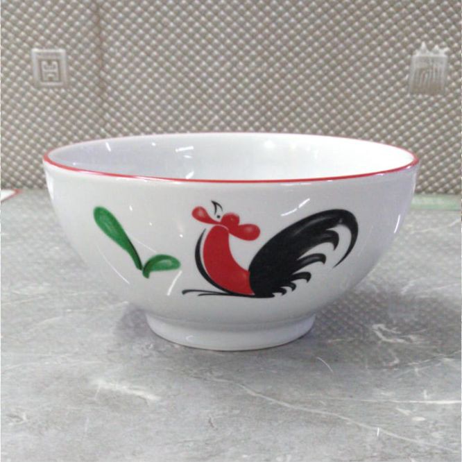 Kopin - Mangkok Keramik Porcelain Bowl Kopin Kukuruyuk Ayam Jago Kpq 6b 6 Inci