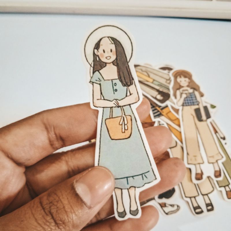 

(DSP) 15 PCS GIRL STICKER/STICKER JURNAL/STICKER LUCU/STICKER AESTHETIC/STICKER SIBBIL