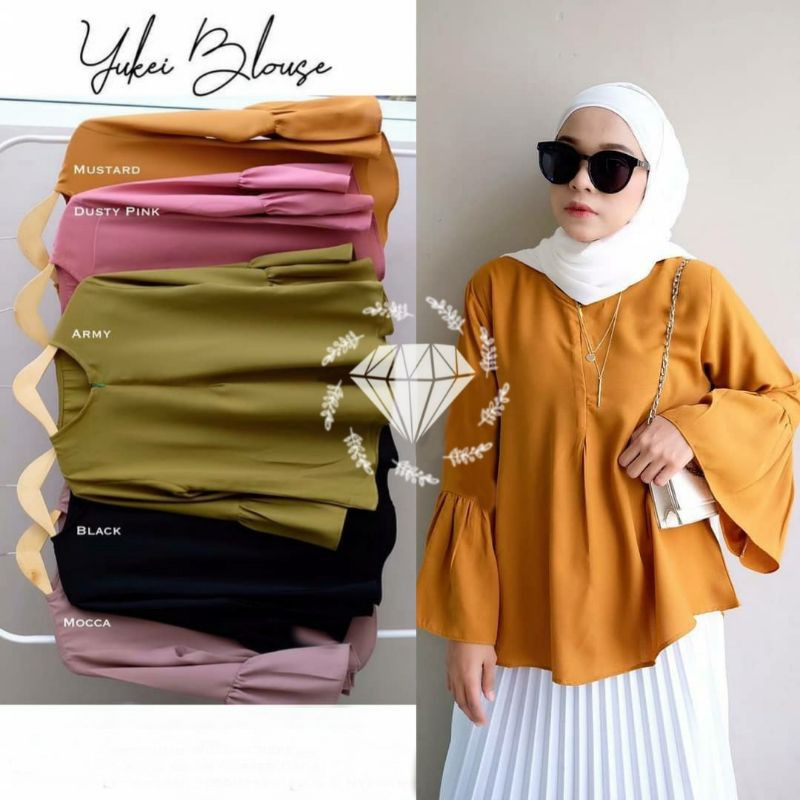 BLOUSE TOP YUKEI MOSCREPE